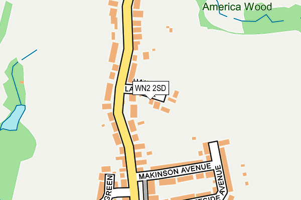 WN2 2SD map - OS OpenMap – Local (Ordnance Survey)