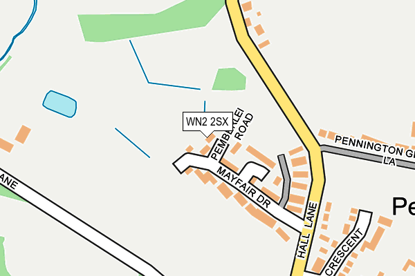 WN2 2SX map - OS OpenMap – Local (Ordnance Survey)