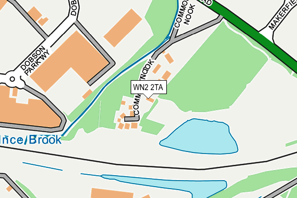 WN2 2TA map - OS OpenMap – Local (Ordnance Survey)