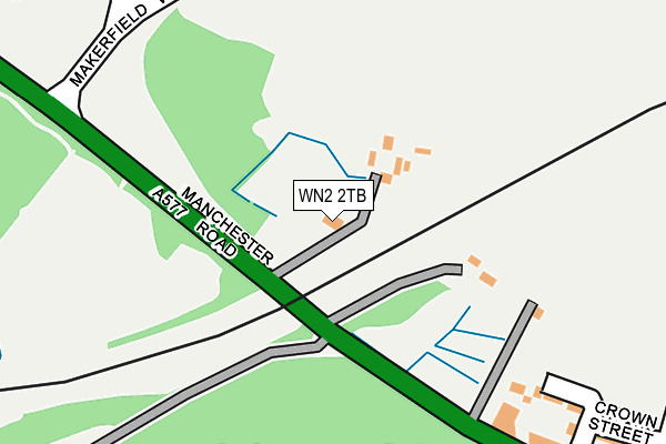 WN2 2TB map - OS OpenMap – Local (Ordnance Survey)