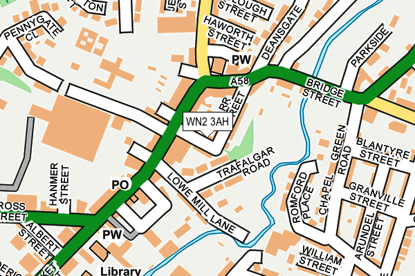 WN2 3AH map - OS OpenMap – Local (Ordnance Survey)