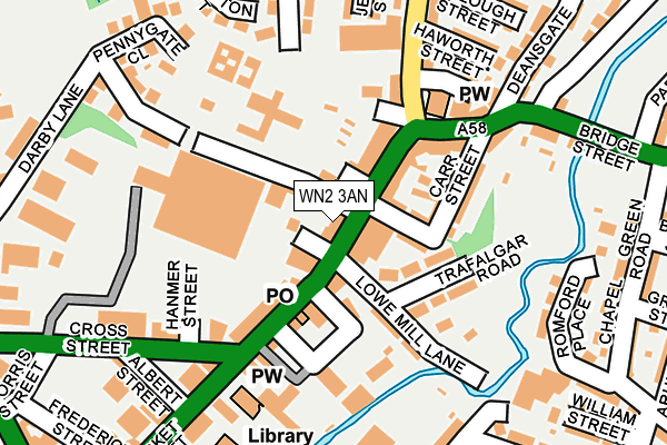 WN2 3AN map - OS OpenMap – Local (Ordnance Survey)