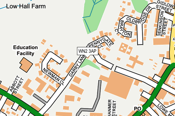 WN2 3AP map - OS OpenMap – Local (Ordnance Survey)
