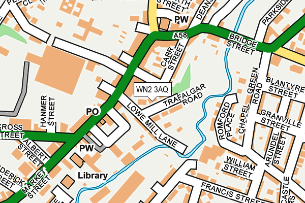 WN2 3AQ map - OS OpenMap – Local (Ordnance Survey)