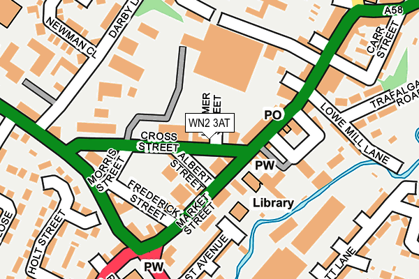WN2 3AT map - OS OpenMap – Local (Ordnance Survey)