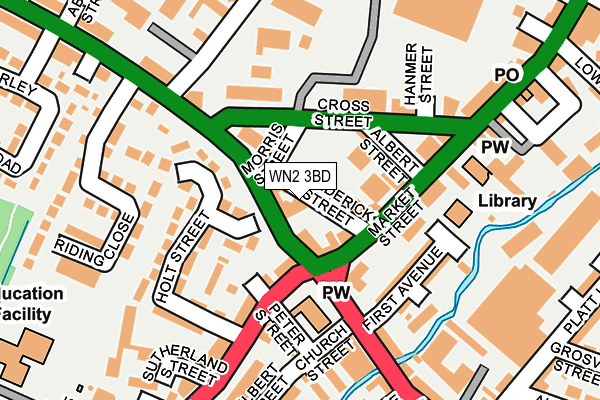 WN2 3BD map - OS OpenMap – Local (Ordnance Survey)