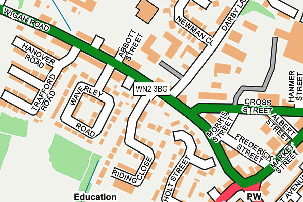 WN2 3BG map - OS OpenMap – Local (Ordnance Survey)