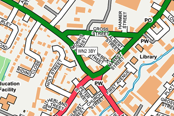 WN2 3BY map - OS OpenMap – Local (Ordnance Survey)