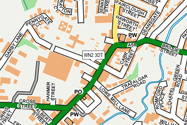 WN2 3DT map - OS OpenMap – Local (Ordnance Survey)