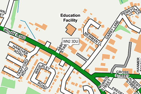 WN2 3DU map - OS OpenMap – Local (Ordnance Survey)