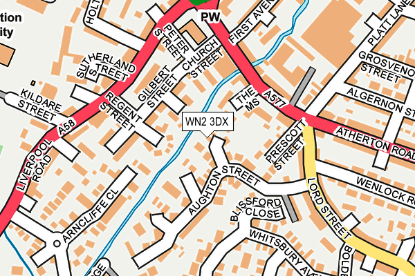 WN2 3DX map - OS OpenMap – Local (Ordnance Survey)