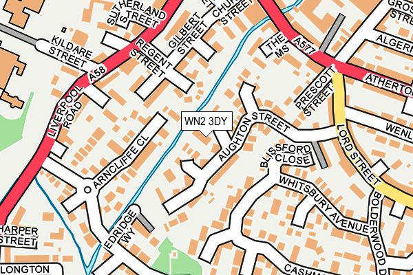 WN2 3DY map - OS OpenMap – Local (Ordnance Survey)