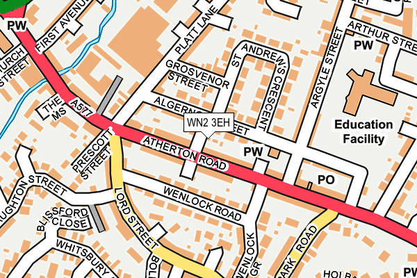 WN2 3EH map - OS OpenMap – Local (Ordnance Survey)