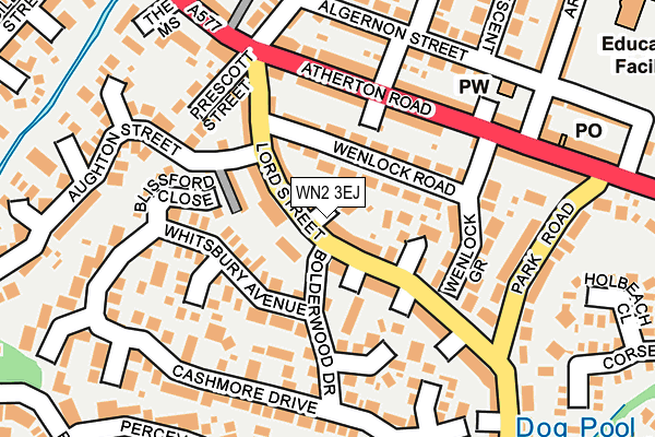 WN2 3EJ map - OS OpenMap – Local (Ordnance Survey)