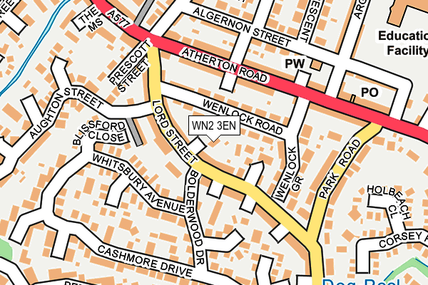 WN2 3EN map - OS OpenMap – Local (Ordnance Survey)