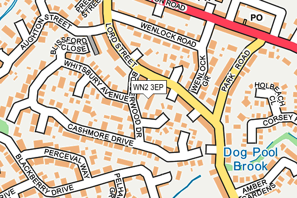 WN2 3EP map - OS OpenMap – Local (Ordnance Survey)