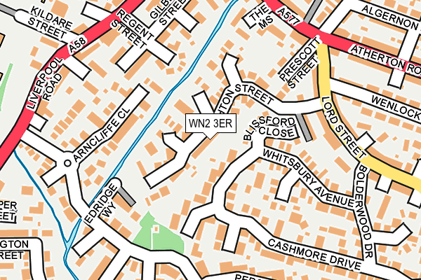 WN2 3ER map - OS OpenMap – Local (Ordnance Survey)