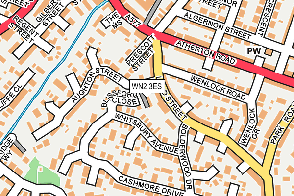 WN2 3ES map - OS OpenMap – Local (Ordnance Survey)