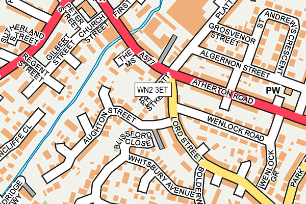 WN2 3ET map - OS OpenMap – Local (Ordnance Survey)