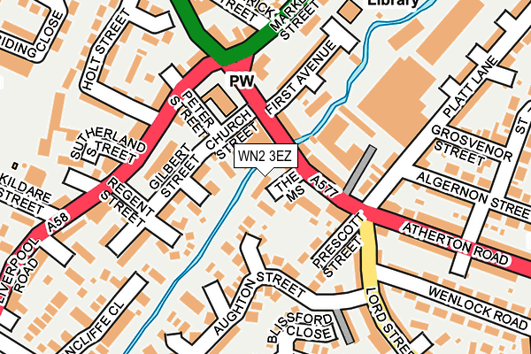 WN2 3EZ map - OS OpenMap – Local (Ordnance Survey)