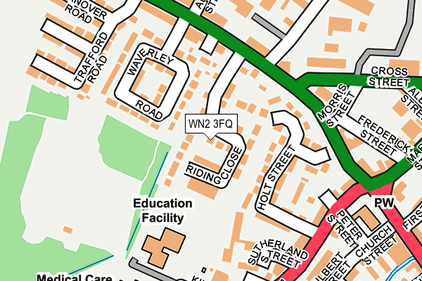 WN2 3FQ map - OS OpenMap – Local (Ordnance Survey)