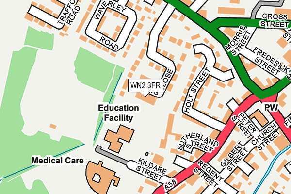 WN2 3FR map - OS OpenMap – Local (Ordnance Survey)