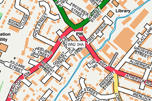 WN2 3HA map - OS OpenMap – Local (Ordnance Survey)
