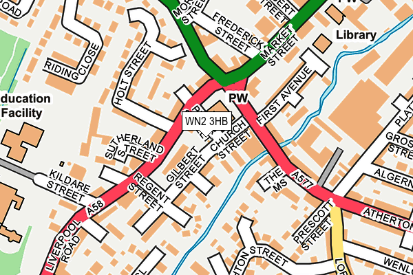 WN2 3HB map - OS OpenMap – Local (Ordnance Survey)