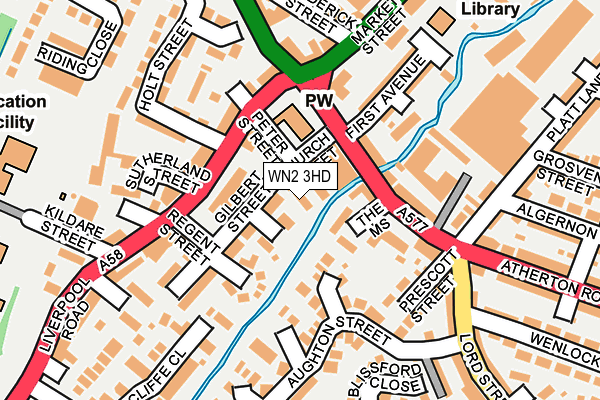 WN2 3HD map - OS OpenMap – Local (Ordnance Survey)
