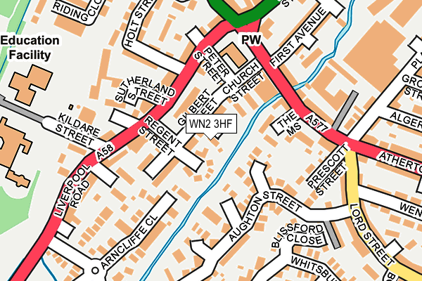 WN2 3HF map - OS OpenMap – Local (Ordnance Survey)