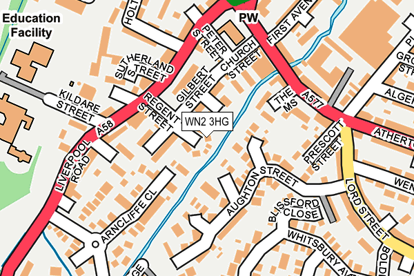 WN2 3HG map - OS OpenMap – Local (Ordnance Survey)