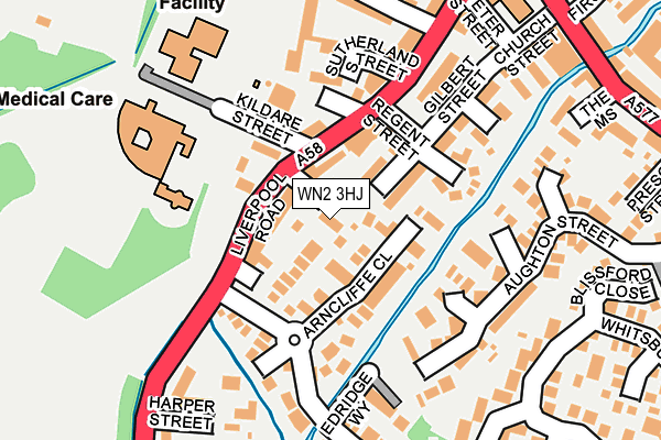 WN2 3HJ map - OS OpenMap – Local (Ordnance Survey)