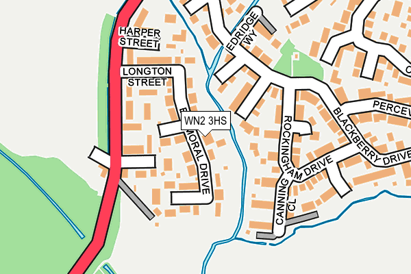 WN2 3HS map - OS OpenMap – Local (Ordnance Survey)
