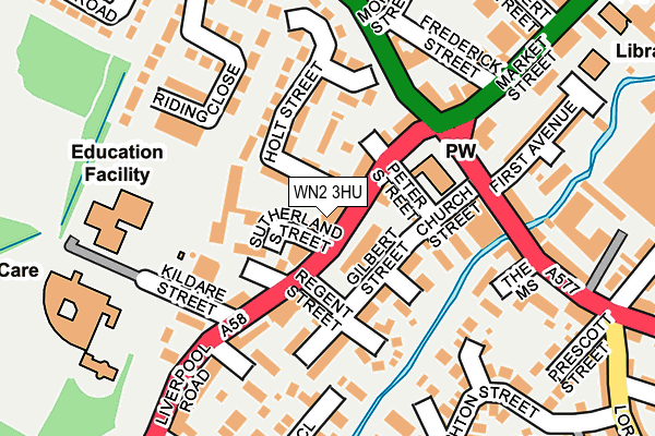 WN2 3HU map - OS OpenMap – Local (Ordnance Survey)