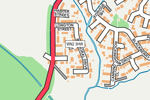 WN2 3HW map - OS OpenMap – Local (Ordnance Survey)