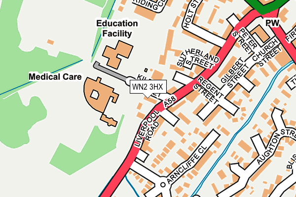 WN2 3HX map - OS OpenMap – Local (Ordnance Survey)