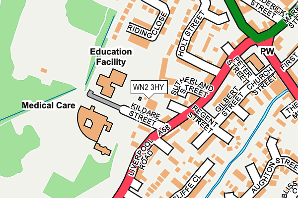 WN2 3HY map - OS OpenMap – Local (Ordnance Survey)