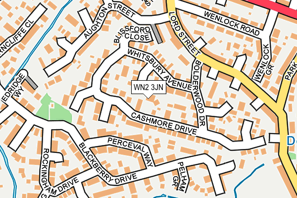 WN2 3JN map - OS OpenMap – Local (Ordnance Survey)