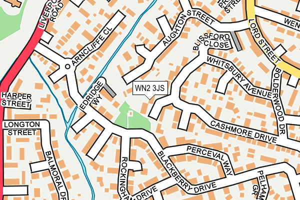 WN2 3JS map - OS OpenMap – Local (Ordnance Survey)