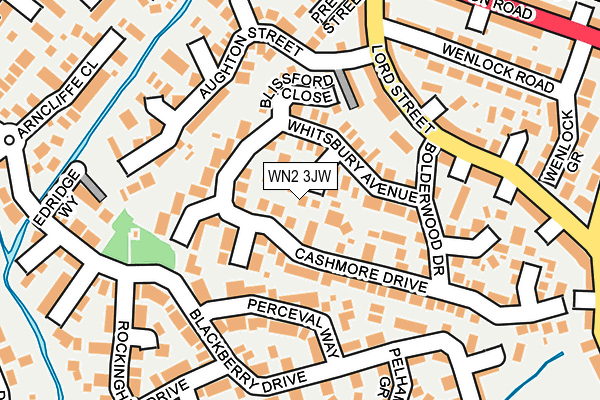 WN2 3JW map - OS OpenMap – Local (Ordnance Survey)