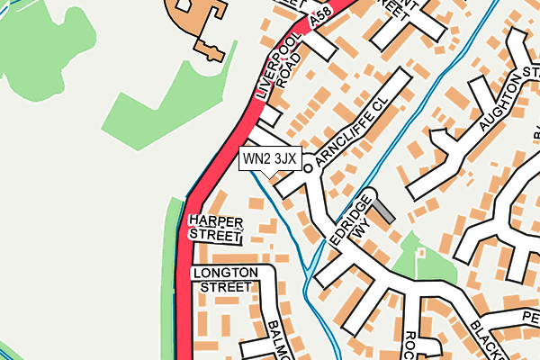 WN2 3JX map - OS OpenMap – Local (Ordnance Survey)