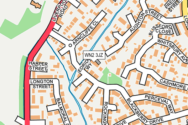 WN2 3JZ map - OS OpenMap – Local (Ordnance Survey)