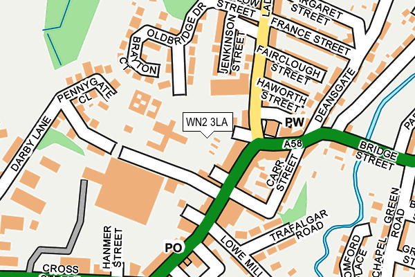 WN2 3LA map - OS OpenMap – Local (Ordnance Survey)