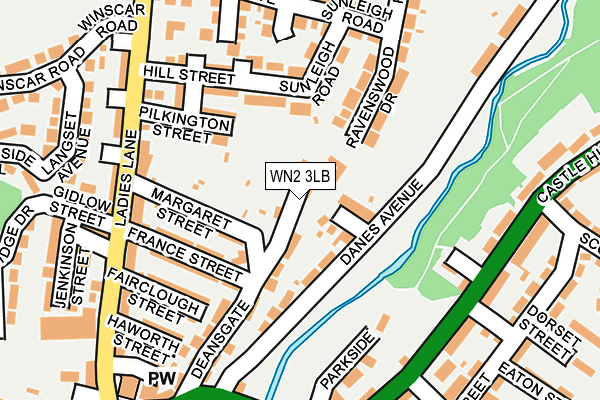 WN2 3LB map - OS OpenMap – Local (Ordnance Survey)