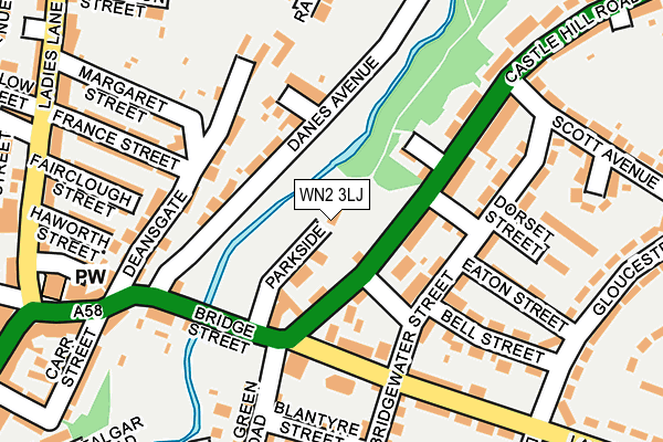 WN2 3LJ map - OS OpenMap – Local (Ordnance Survey)