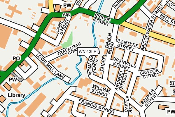 WN2 3LP map - OS OpenMap – Local (Ordnance Survey)