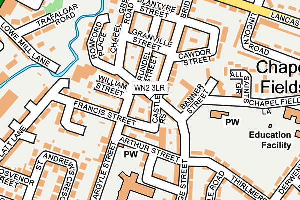WN2 3LR map - OS OpenMap – Local (Ordnance Survey)