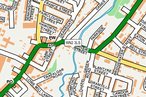 WN2 3LS map - OS OpenMap – Local (Ordnance Survey)