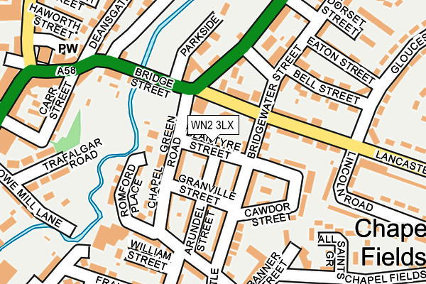 WN2 3LX map - OS OpenMap – Local (Ordnance Survey)
