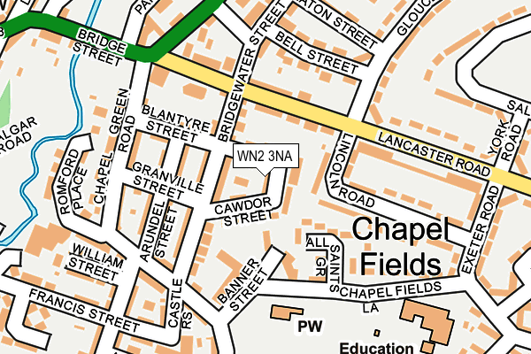 WN2 3NA map - OS OpenMap – Local (Ordnance Survey)